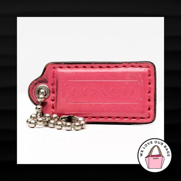 2" Medium COACH PINK PATENT LEATHER KEY FOB BAG - Picture 1 of 1